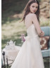 Strapless Ivory Satin Wedding Dress With Detachable Train